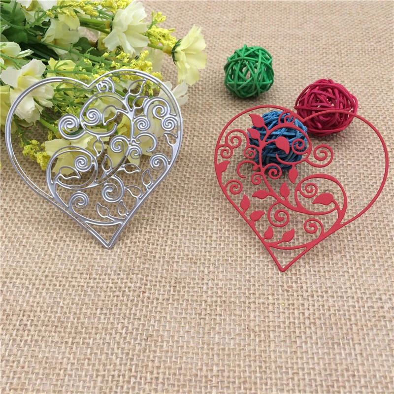 Heart Hollow Cutting Dies Stencil DIY Scrapbooking Embossing Paper Card Craft