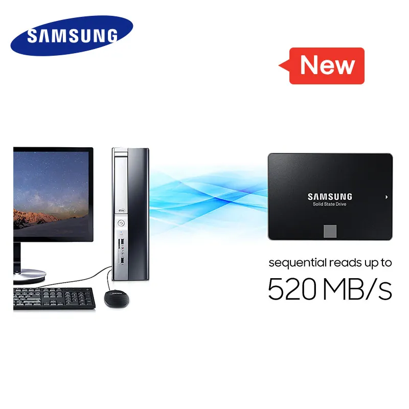 SAMSUNG SSD 860 EVO 500 ГБ 250 850 120 MLC Внутренний твердотельный диск HDD Жесткий SATA3 SATA 3 2.5 дюйма