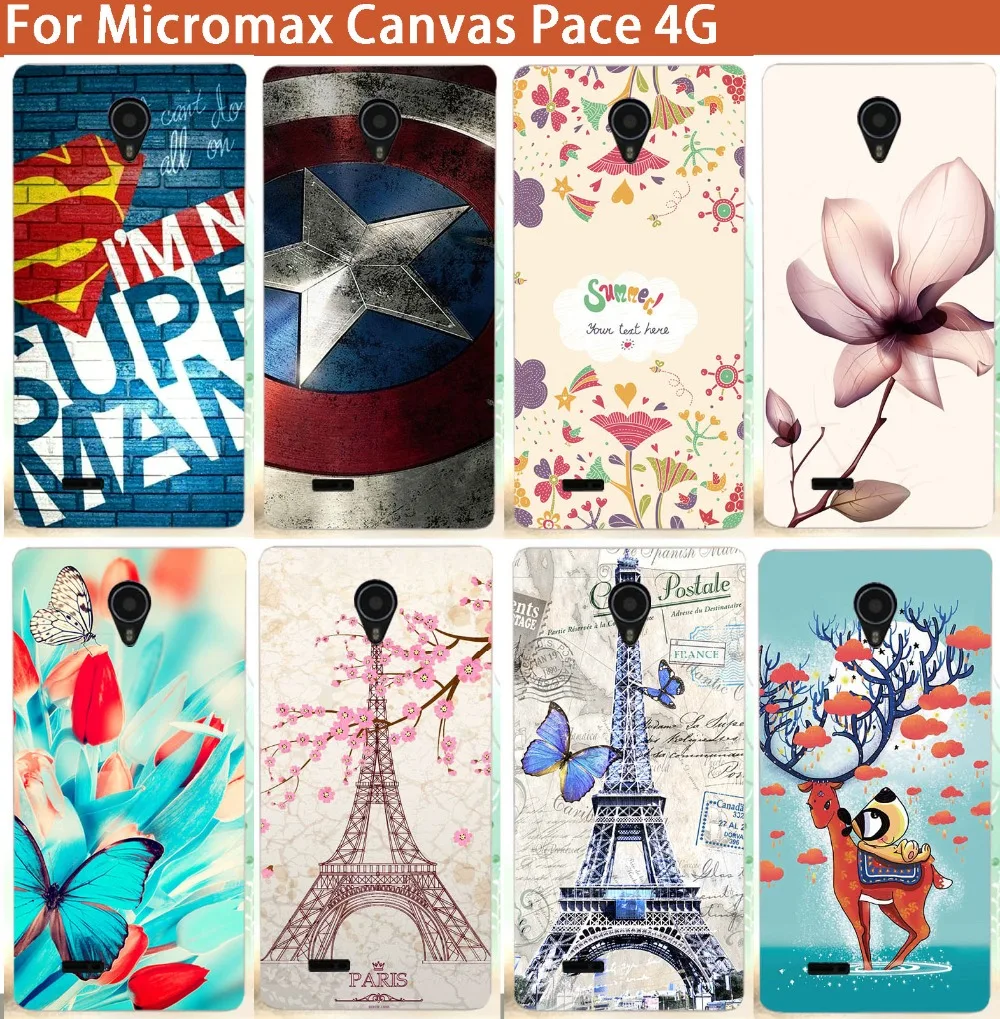 Модный чехол из тпу для Micromax Q415 мягкий силиконовый Canvas Pace 4G 4 5 дюйма задняя