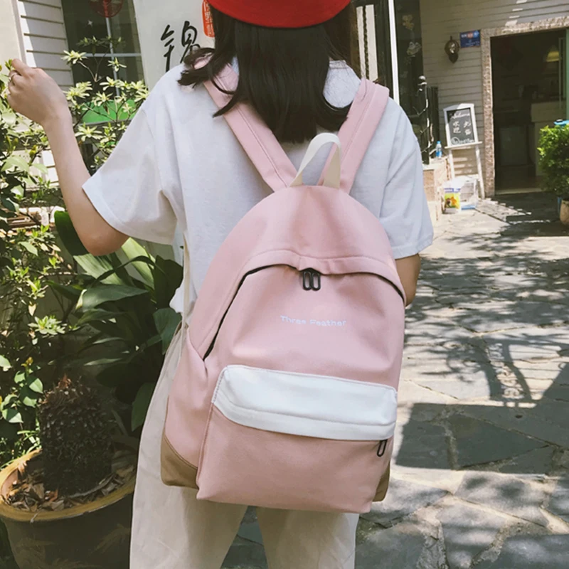 

Macaron Backpack for School Teenagers Girls Vintage Stylish School Bag Ladies Canvas Fabric Backpack Female Bookbag Mochila