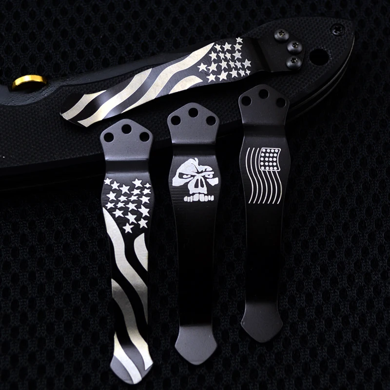 EDC Knife Belt Clip Knife Button Pocket Clip Material TC4 Titanium Alloy Knife Clip New Arrive