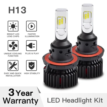 

H2CNC H13 Canbus Car Headlight LED Auto Bulbs For Chevrolet Camaro 2010 2011 2012 2013 2014 2015 6500K DC 9-36V Error Free