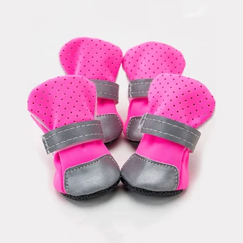

Waterproof Warm Dog Shoes Breathable Pet Boots Socks Rubber Anti-slip Shoes Reflective puppy Dog Footwear for Small medium dogs