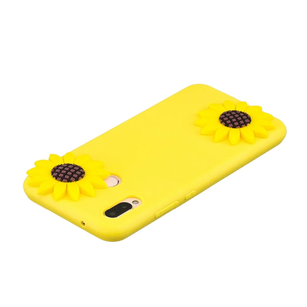 Чехол для Xiaomi Redmi Note 7 7A Pro 3D Мягкий силиконовый чехол с подсолнухами Fundas GO|Бамперы|