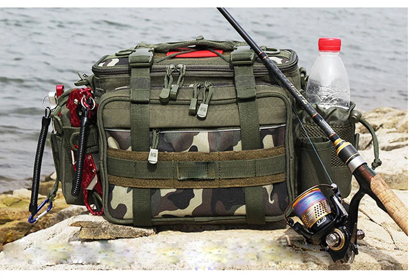4 cor de Alta Qualidade ao ar Saco de Artes de Pesca Isca de Pesca Carretel de Pesca Livre Saco Multifuncional Ombro Cintura Peixe Isca Tackle 3 High Quality Esporte e Lazer