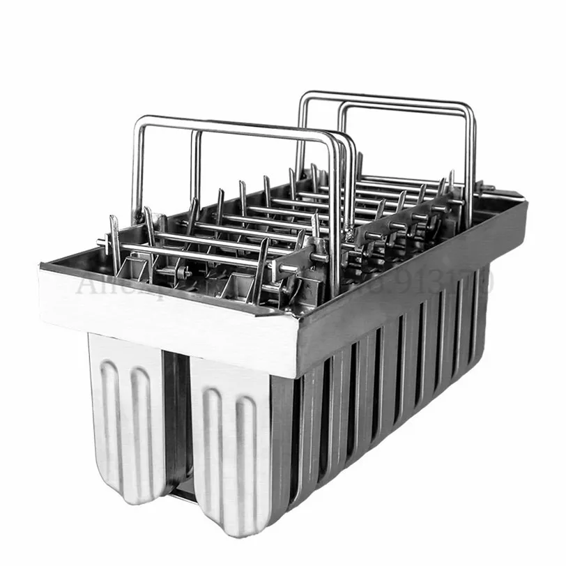 20 Cells/Batch Stainless Steel Frozen Ice Cream Maker Pop Mold Ice-lolly Mould Commercial Popsicle DIY Sticks Holder 20 Cells/Batch Stainless Steel Frozen Ice Cream Maker Pop Mold Ice-lolly Mould Commercial Popsicle DIY Sticks Holder