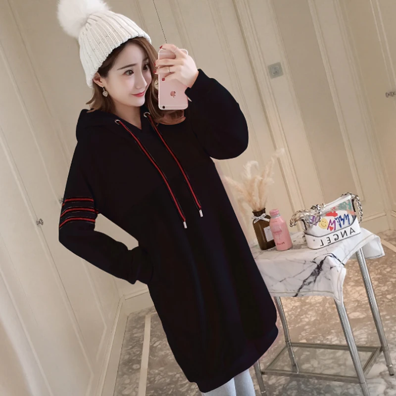 

2018 autumn winter maternity breastfeeding clothes Korean loose postpartum hoodie clothes maternity coat women maternity hoodies