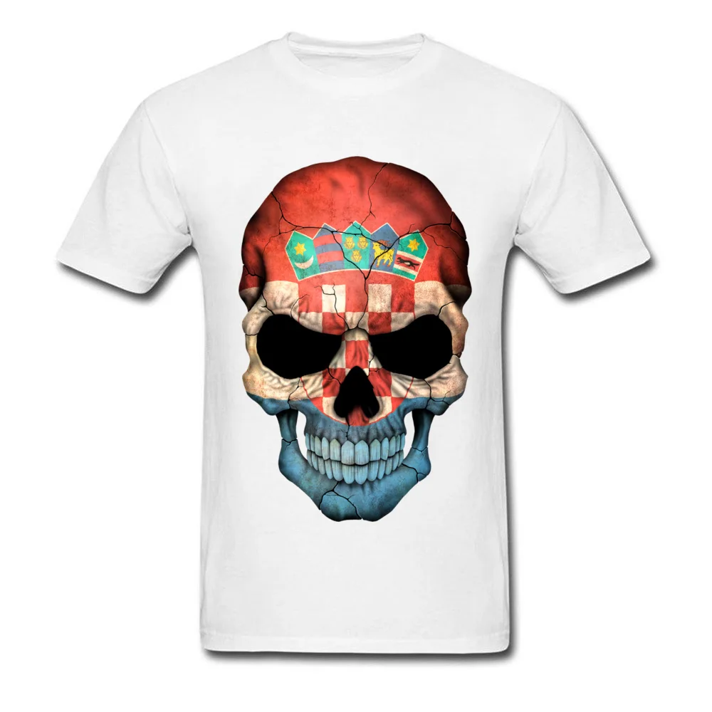 

Croatian Country Flag Skull Men's 3D Print Skull T-Shirts Boys Skull T-Shirt Big Size XXL Funny Design Mens Dress Own T Shirt