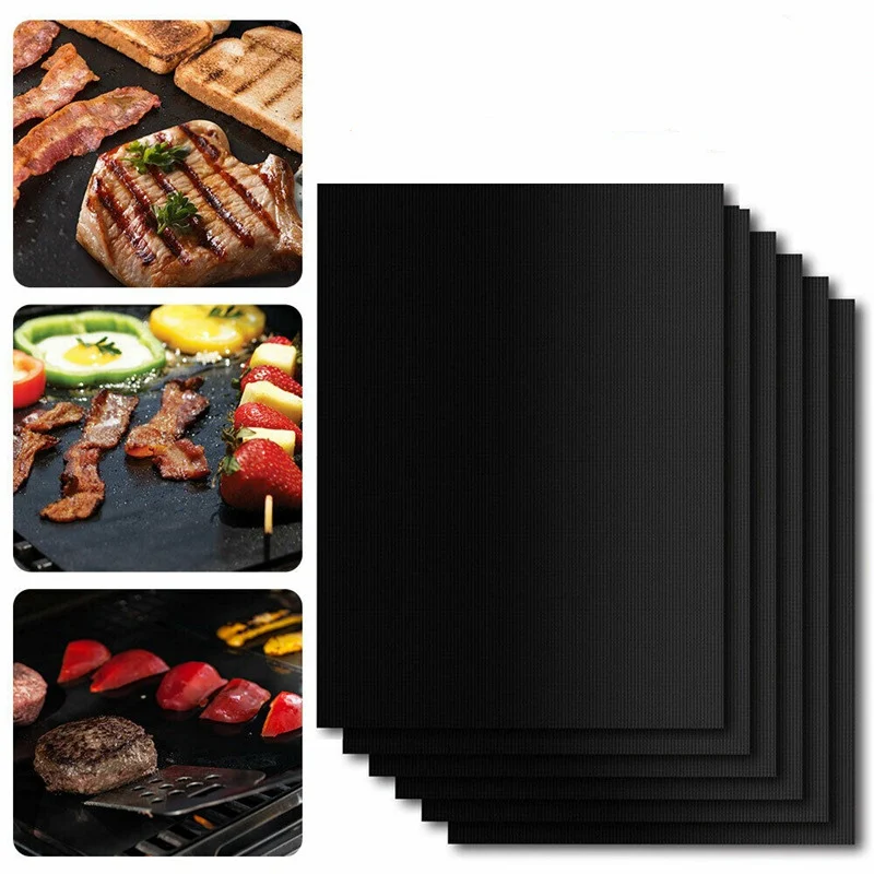 Non-Stick Barbecue BBQ Grill Mat Reusable Grillmat Teflon Heat Resistant Baking Barbecue Cooking Mat For Home Restaurant Outdoor