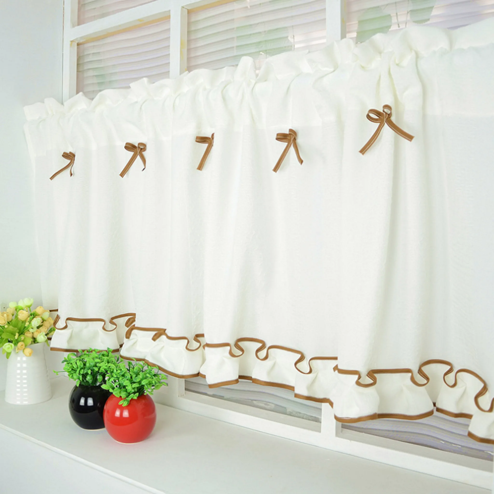 Meia Bowknot Lace Decora O Para Cozinha Val Ncia Cortina De Janela Meia Bowknot Lace Decora O Para Cozinha Val Ncia Cortina De Janela