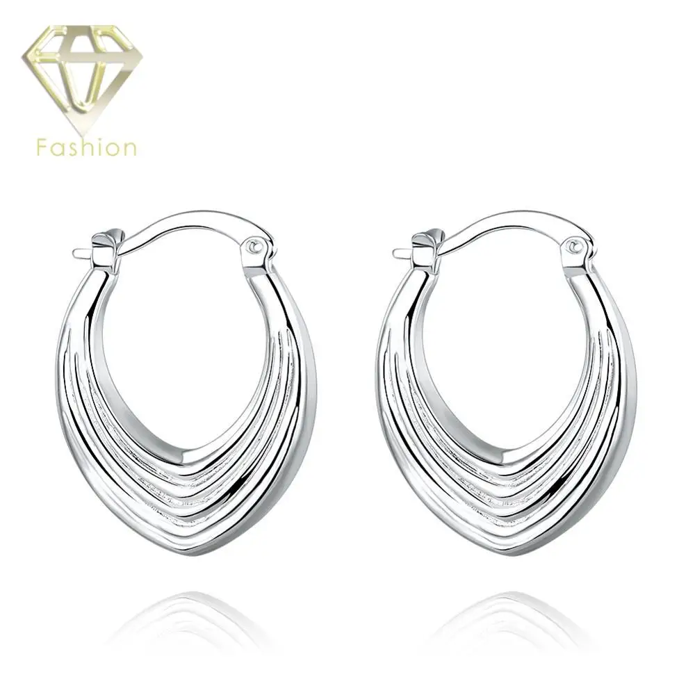Earrings High Quality Silver Plated Personalized Oval Clip