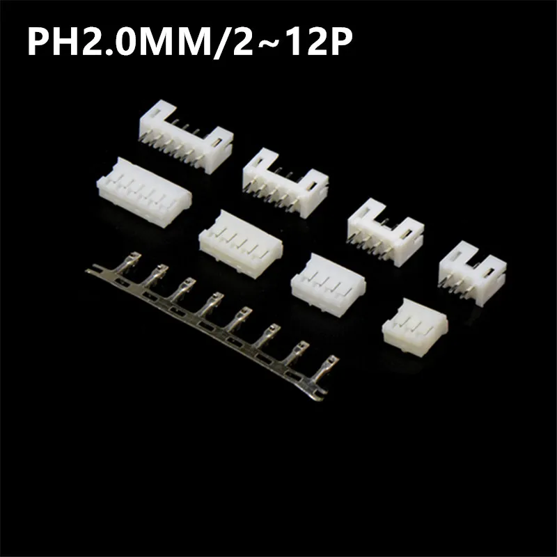 

30pcs PH2.0 2p 3p 4p 5p 6p 7 pin 2.0mm Pitch Terminal Kit / Housing / Pin Header JST Connector Wire Connectors Adaptor XH Kits