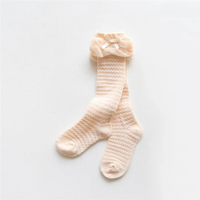 1 пара, летние тонкие хлопковые Дышащие носки для малышей гольфы для девочек носки для малышей от 0 до 3 лет - Цвет: Оранжевый