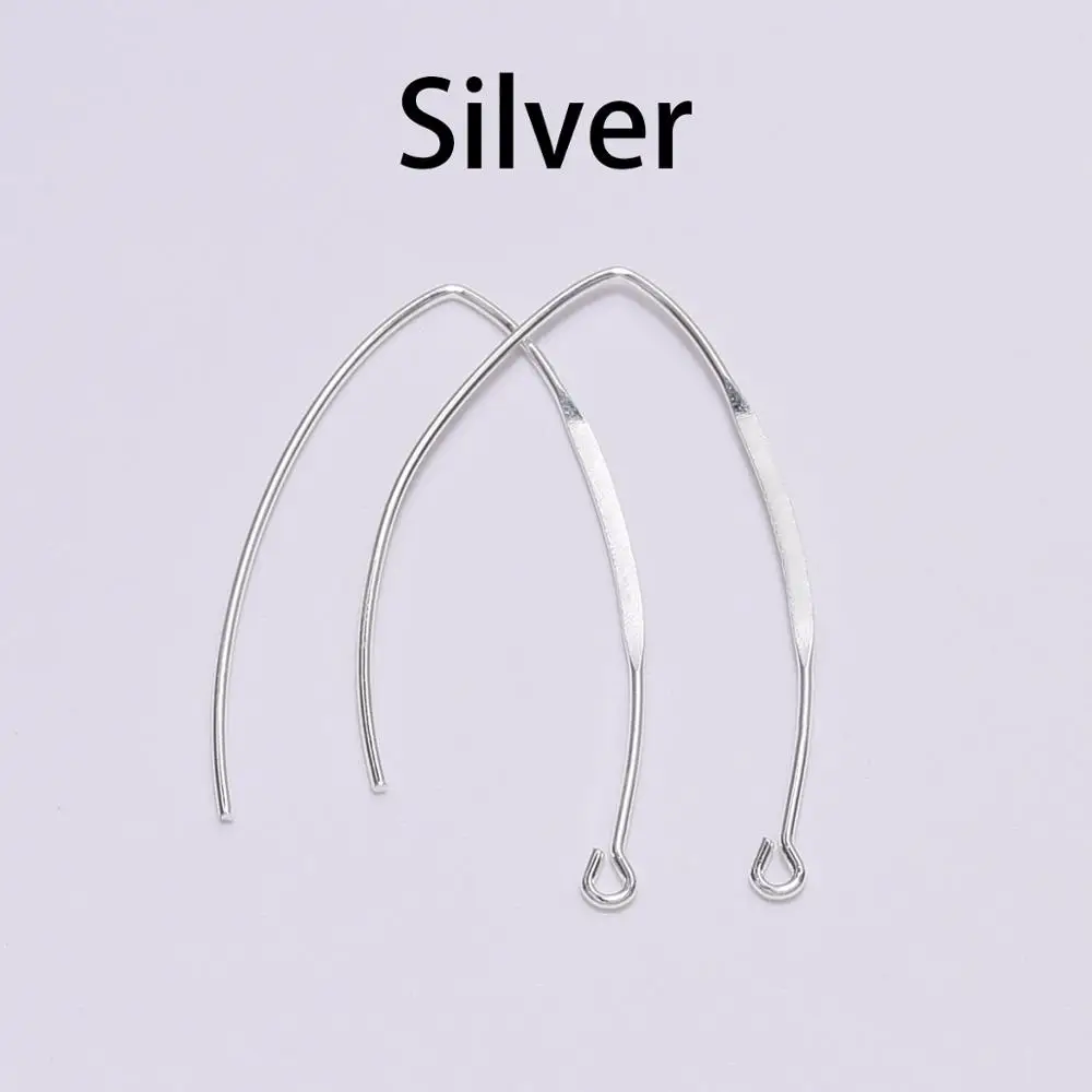 20-50pcs Gold Stainless Steel Hypoallergenic Earring Hooks Fish Earwire  Earrings Clasps Earring Wires For Jewelry