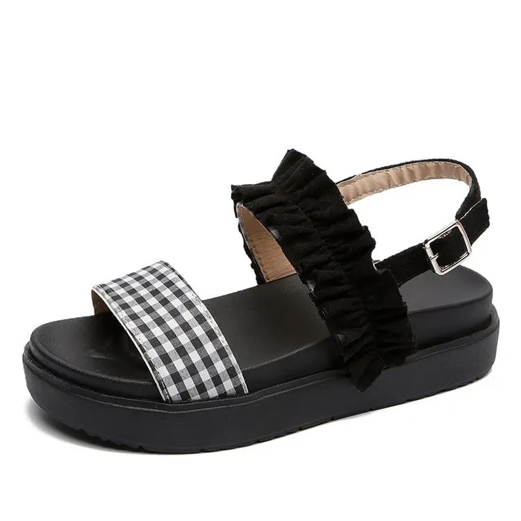 

Summer Sandals Women 2019 New Slope-heeled Sandals For Pregnant Women With Buttoned Thick-soled Soft Shoes Buckle Strap