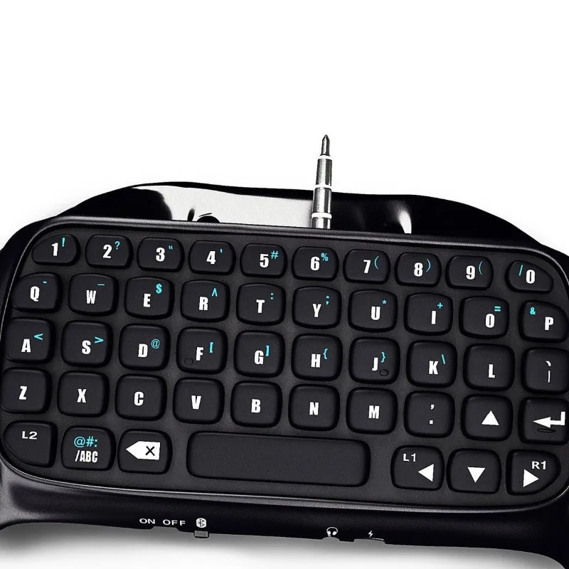 1 шт. 3,5 мм вилка черная мини беспроводная клавиатура для сообщений чата для PS4 контроллера