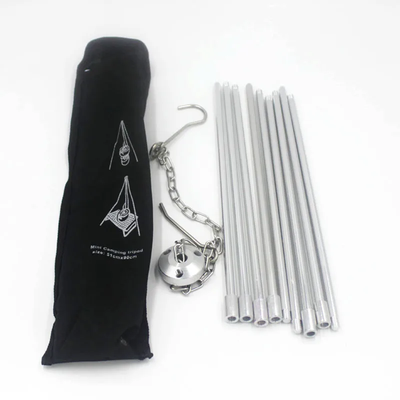 

1*Cooking Tripod Set Camping Outdoor Cast Iron Cooking Tripod For Camp Fire Dutch Oven Pot Pan Holder