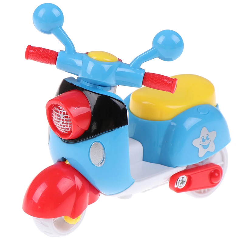 Детские милые пластиковые мини-игрушки для мотоциклов, оттягивающие назад Литой мотоцикл, ранняя модель, развивающие игрушки для детей