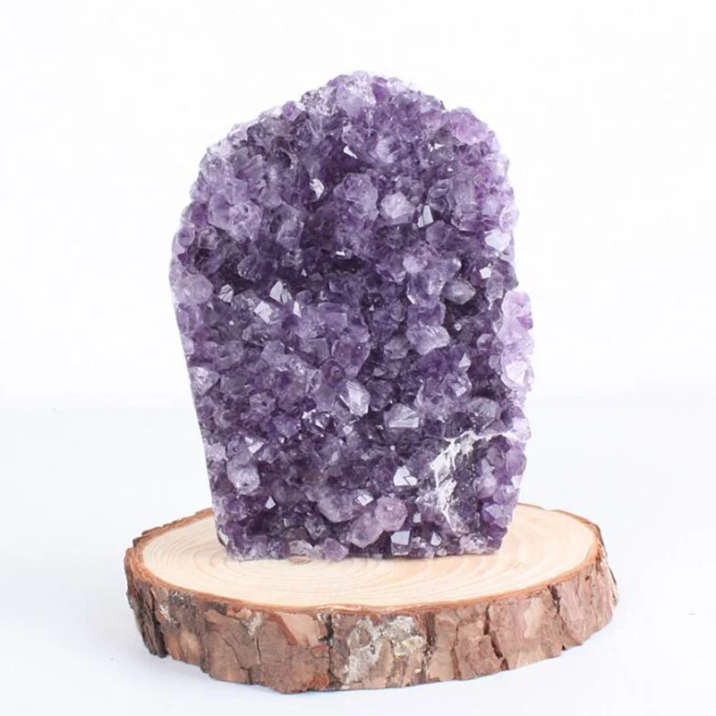 

Luxury Amethyst Stone Crystal Cluster Gemstones Degaussing Energy Improve Luck Stone Organic Material Specimen Mascot Crystals