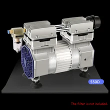 550D промышленный 51.7л/мин безмасляный вакуумный насос немой большой поток отрицательного давления всасывающий насос 320 Вт 220 В