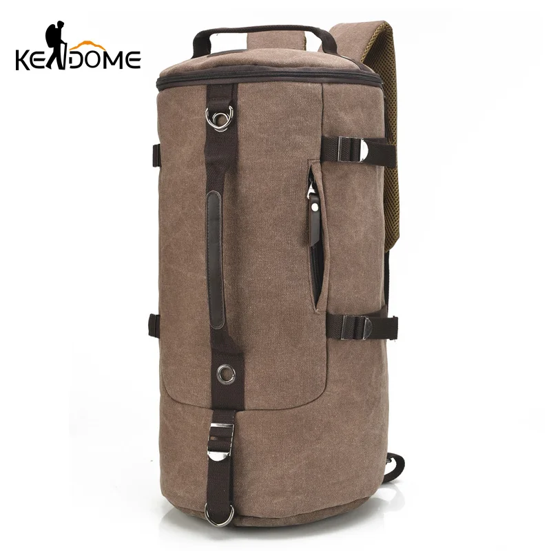 

Large Capacity Climbing Bags Round Bucket Waterproof Canvas Men Travel Duffel Shoulder Bag Suitcase Luggage Pack Sport XA28D