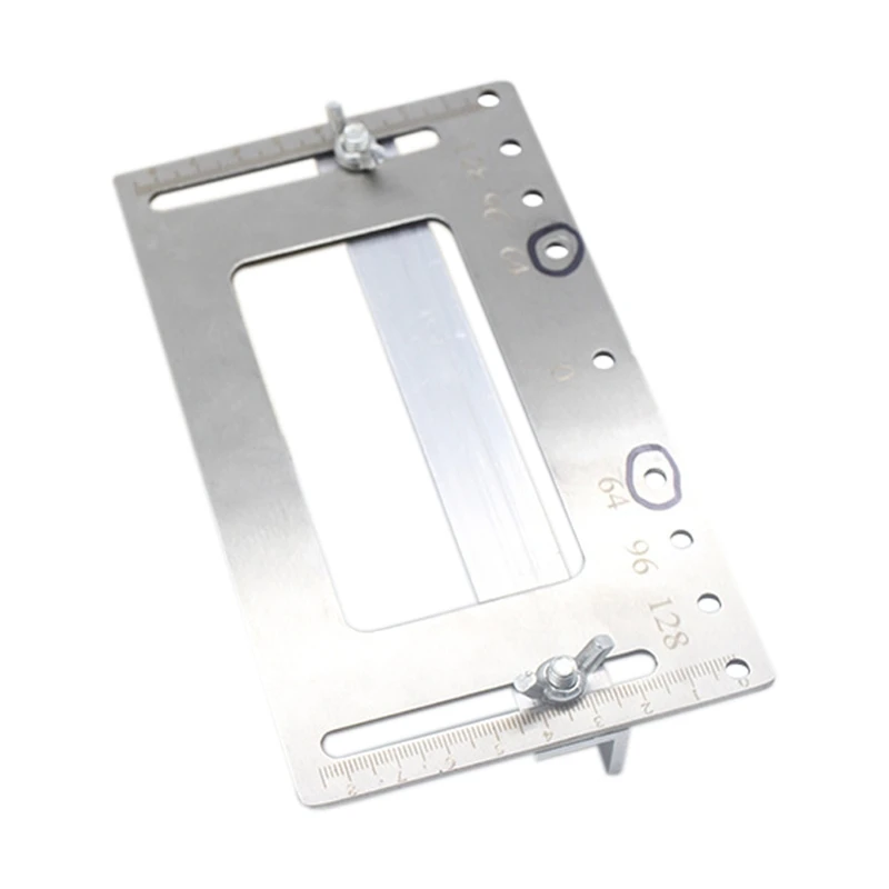 

Stainless Steel Door Furniture Handle Hole Punch Locator Wood Drilling Anchor Guide Drilling Woodworking Tools