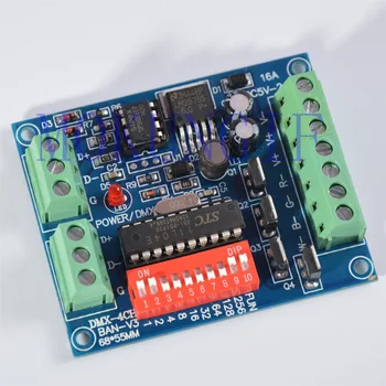 

4CH RGBW Easy DMX Dmx 512 Decoder,Dimmer,Controller,Drive,DC5V-24V for RGBW LED Strip Light,Lamp WS-DMX-4CH-BAN-V3