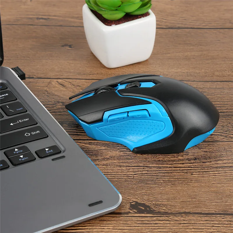Новейшая 2,4 ГГц игровая мышь, беспроводная оптическая мышь, персонализированная беспроводная мышь для ноутбука, настольного ПК, мышь для геймера, 4 цвета