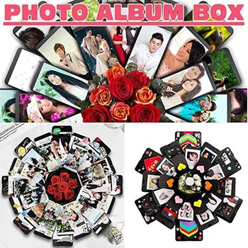 

2019 DIY Photo Black Surprise Explosion Gift Box Creative Unique Design for Fashion Drop Shipping