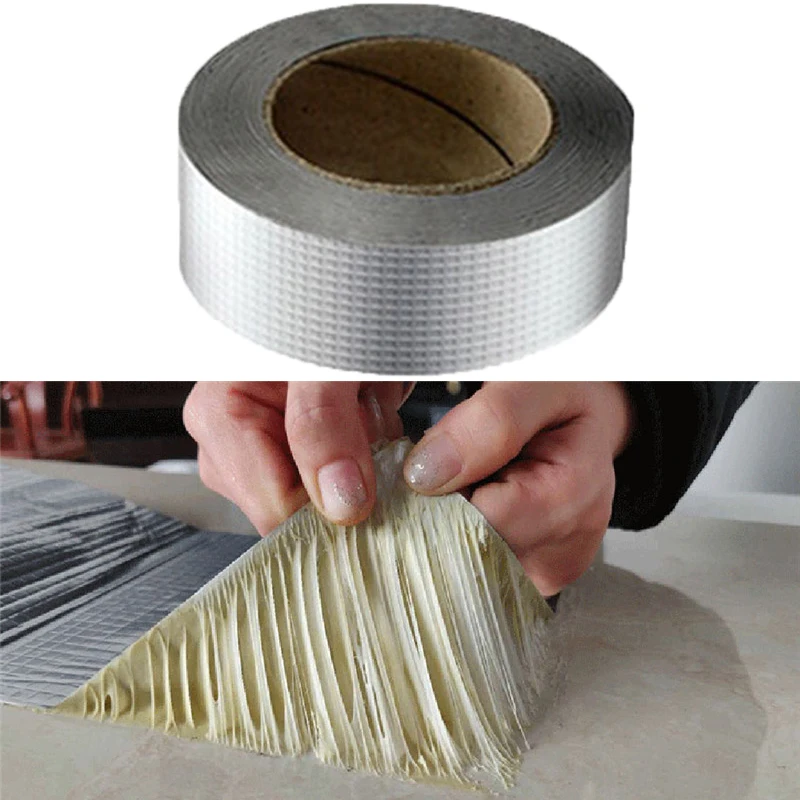 

Aluminum Foil Adhesive Tape Waterproof Duct Tape Super Repair Crack Thicken Butyl Waterproof Tape Home Renovation Tools