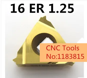

10pcs 16ER 1.25 ISO Carbide Threading Inserts External Threading Insert Indexable Lathe Inserts for Threaded Lathe Holder