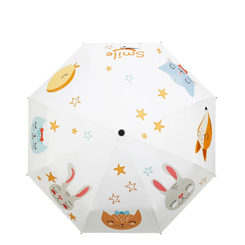 

Cute Cartoon Animal Umbrella Animation Creative Folding Animal Face Umbrellas Kids Portable Umbrella For Boy Girl Fox Umbrellas