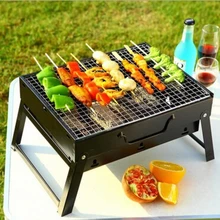 Стальная уличная Складная решетка для барбекю проволочные сетки портативный бытовой древесный уголь для кемпинга костра барбекю инструменты
