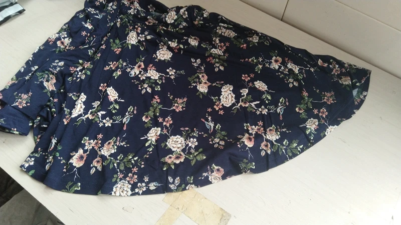 SU3045藏蓝白花裤腿