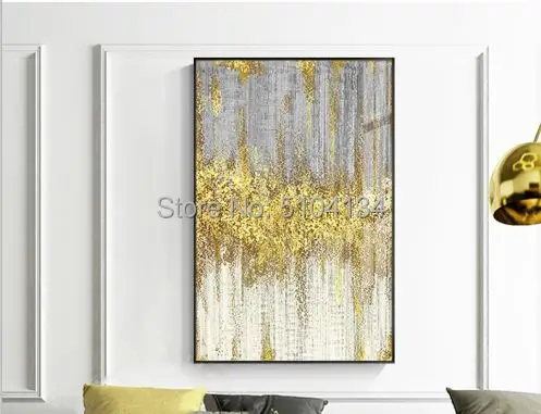 Abstract Bright gold Hand painting Canvas Art Modern Painting For LivingRoom Aisle Fashion Artistic Wall Decor Abstract Bright gold Hand painting Canvas Art Modern Painting For LivingRoom Aisle Fashion Artistic Wall Decor