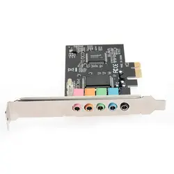 Новый Pci Express Pci-E 5,1-канал звуковой карты Cmi8738 Аудио Звуковая карта W/Низкий кронштейн карты расширения