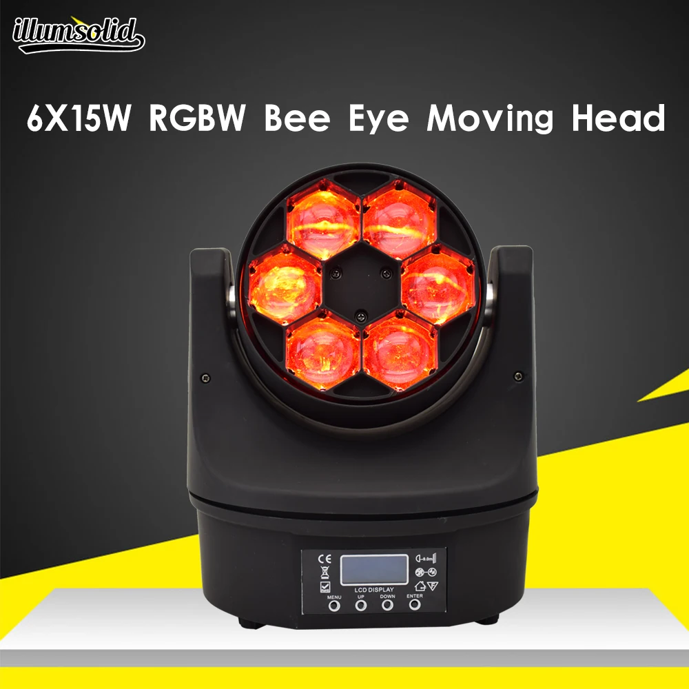 

6x15W Mini Bee Eyes rgbw moving head light Professional stage effect light
