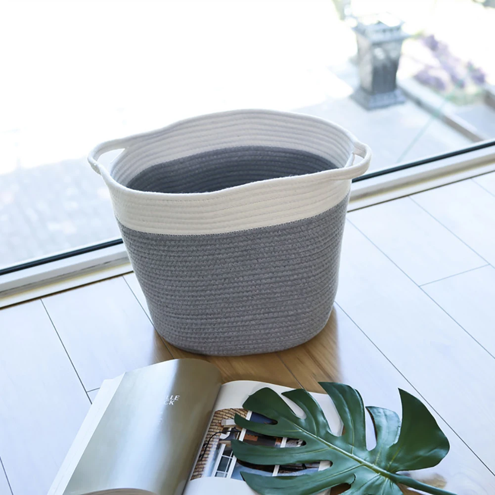 45 # المنسوجة تصميم المنزلية المنسوجة الغسيل صندوق تخزين ملابس حامل سلة لعبة وجبات خفيفة منظم الحقيبة 45 # المنسوجة تصميم المنزلية المنسوجة الغسيل صندوق تخزين ملابس حامل سلة لعبة وجبات خفيفة منظم الحقيبة