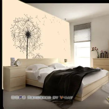 

Luxury Mural Wallpaper sofa tv background simple wallpaper modern waterpoof non-woven romantic dandelion landscape Photo