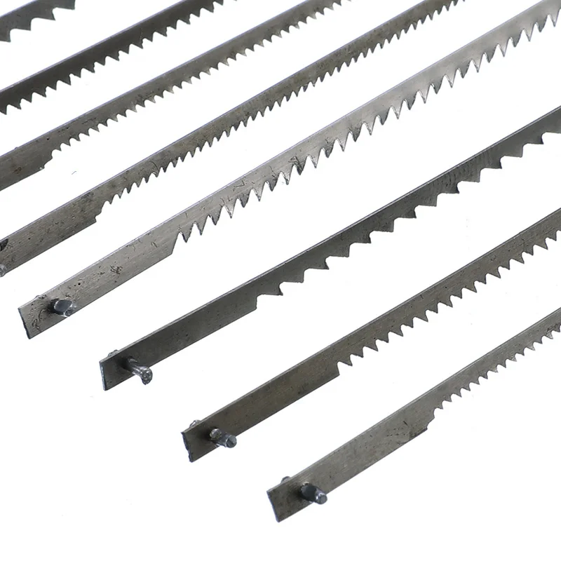 12pcs 5" 125mm Pinned Scroll Saw Blades 10/15/18/24 Teeth Power Tools