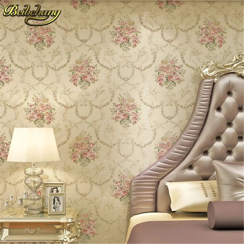2015papel de parede3d European high-grade non-woven wallpaper backdrop living room bedroom garden 3D relief green wall paper