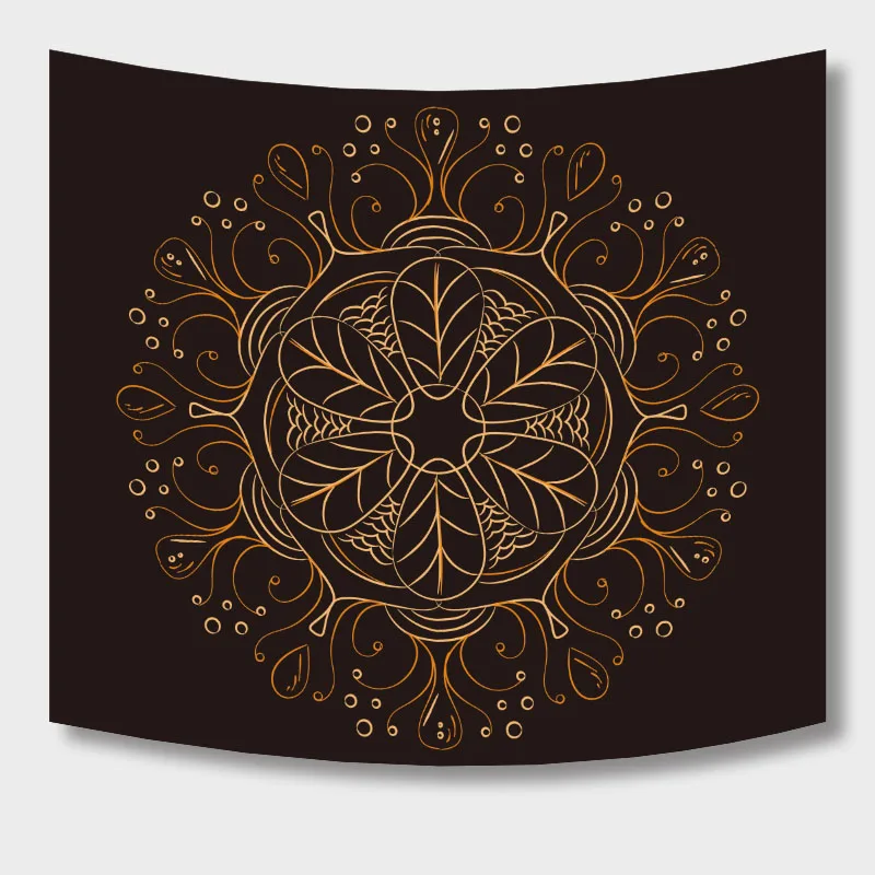 Bohemian Tapestry Indian Black Rose Gold Room Rug Wall Hanging Decoration Yoga Mat Boho Wedding Decor for Home and Garden  (7)