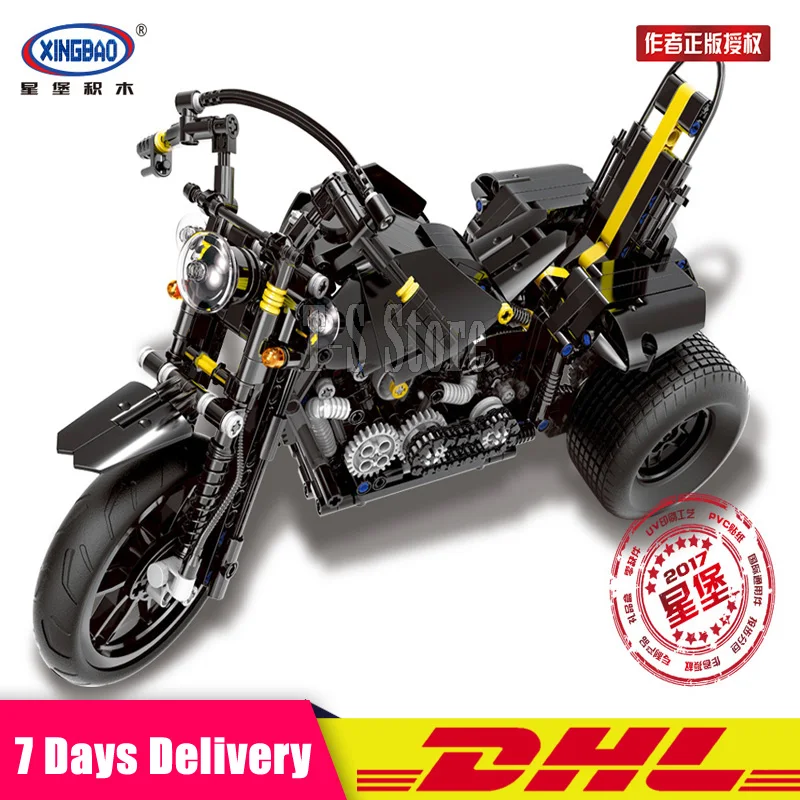 

XINGBAO 03020 853Pcs Car Series The Heavy Motorcycle Set Building Blocks Bricks Educational Model Toys Compatible Legoinglys