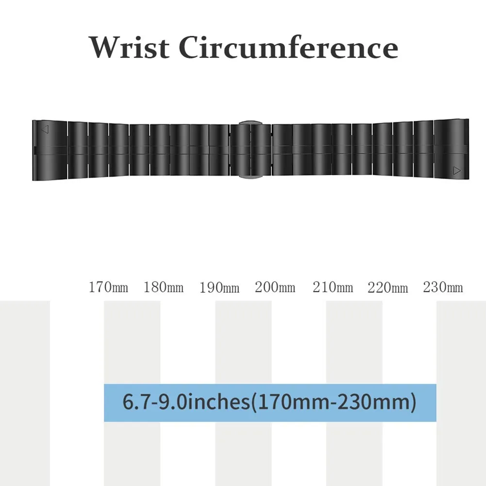 

Replacement Watch Band Kit Alloy Strap Watchband Set for Garmin Fenix 5X Plus Smartwatch WIF66