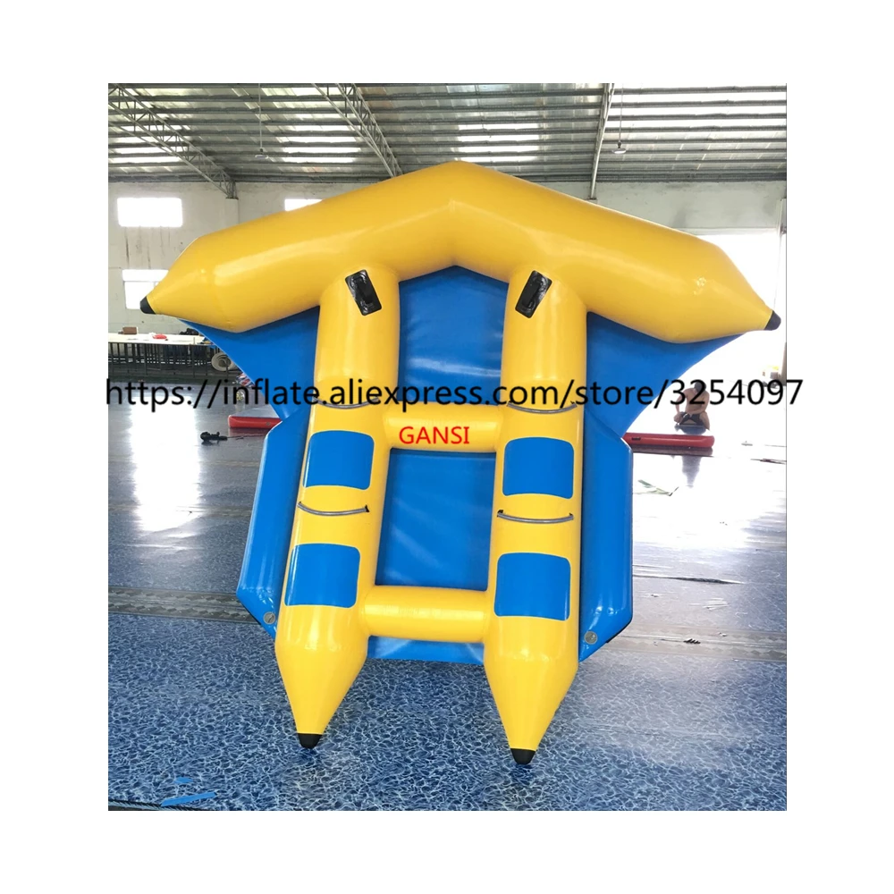 

2019 Hot Product Inflatable Water Towable Boat Heavy Duty Inflatable Floating Flying Fish Boat For Sea Games