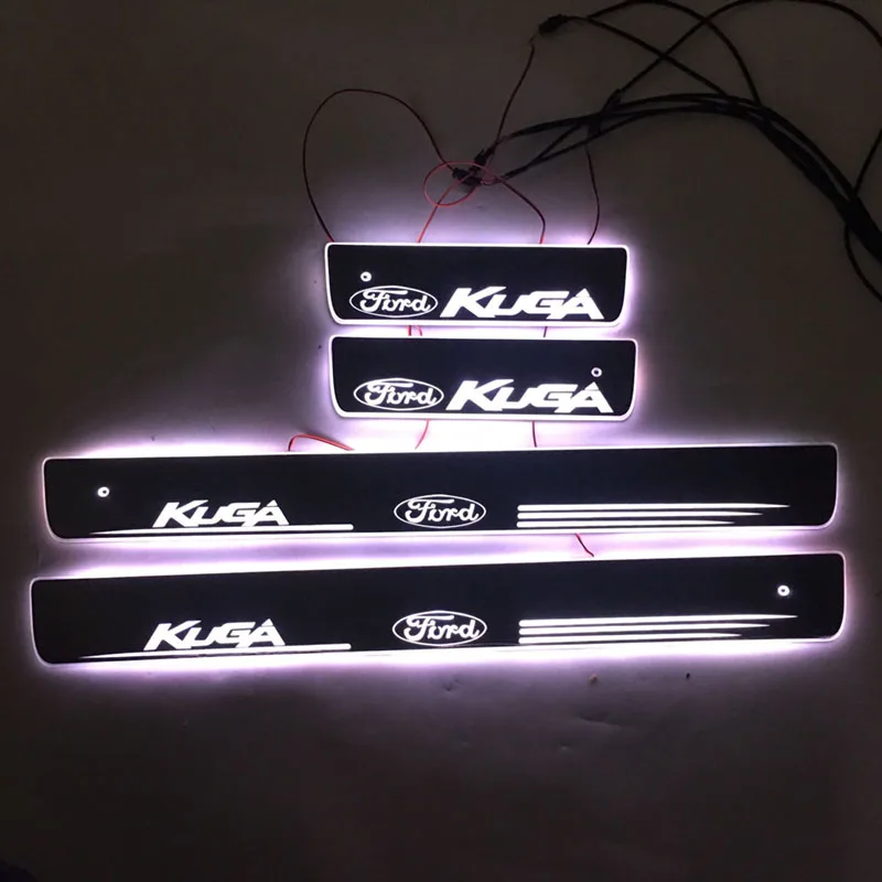 Динамическая Светодиодная лампа для двери KUGA Накладка на порог приветственная