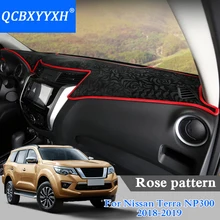 Стайлинга автомобилей приборной панели защитный коврик тени Подушка Роза узор ковра для Nissan Terra NAVARA NP300- LHD анти-скольжения