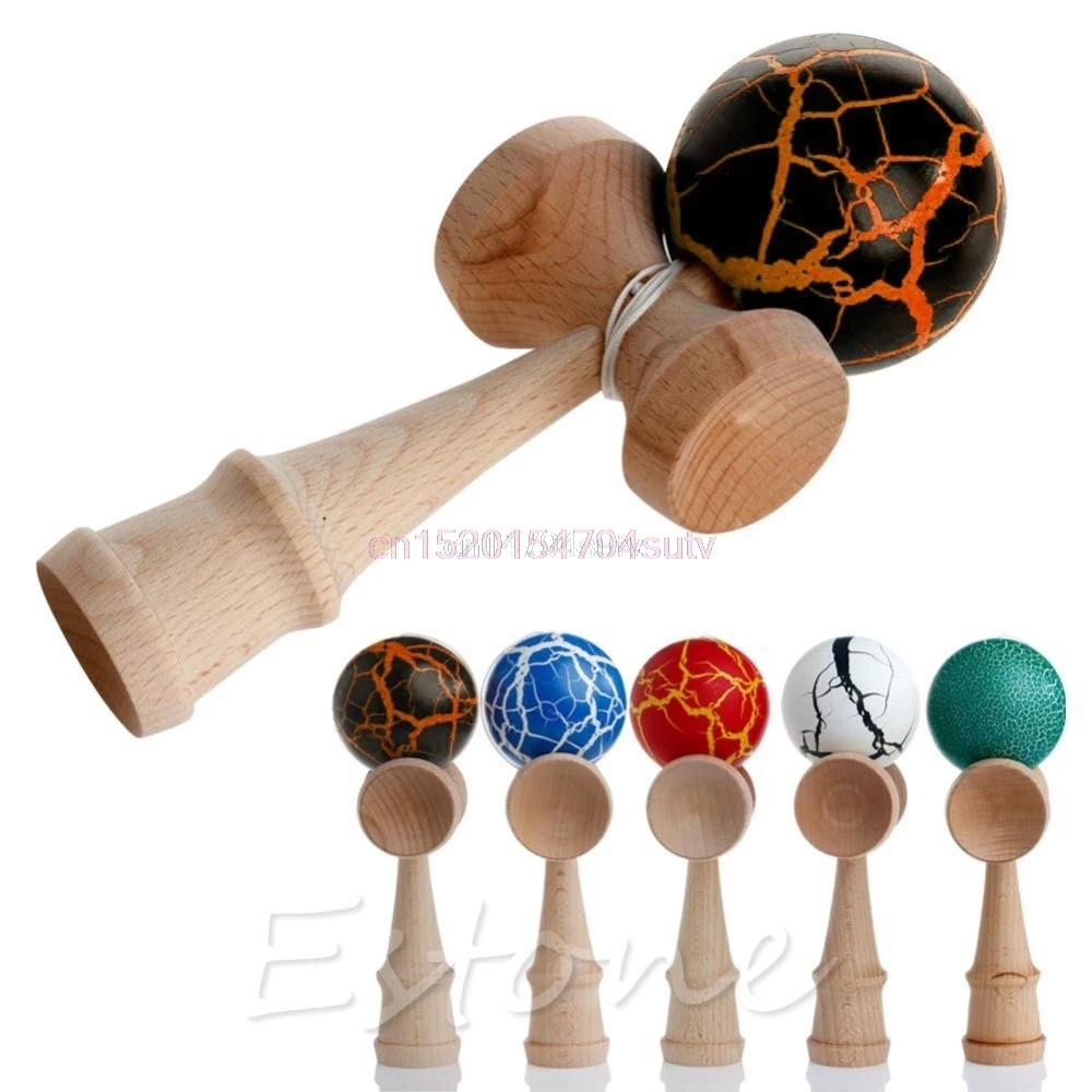 Новый высокое качество Детская безопасность игрушки Bamboo Kendama Best деревянный Игрушечные лошадки Детские игрушки # H055