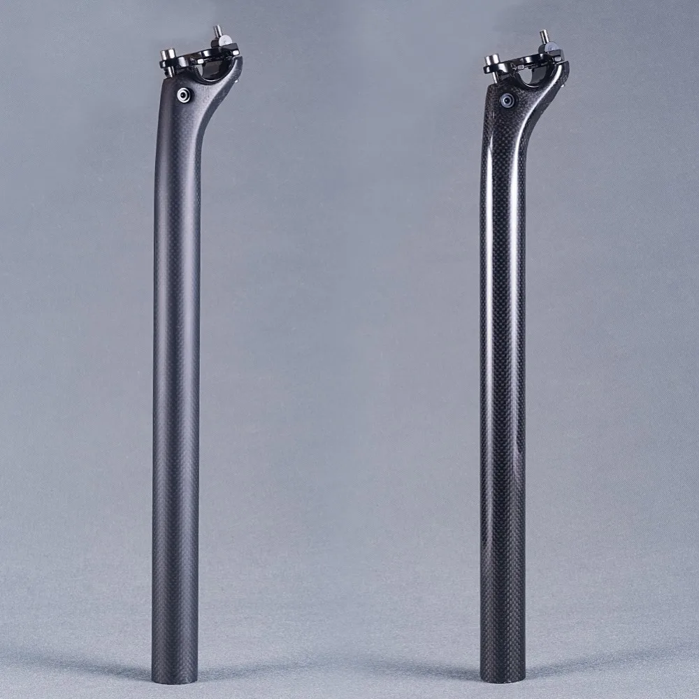Matte/Gloss 3K Carbon Fiber Seatpost Cycling Road Bike Mountain Bicycle