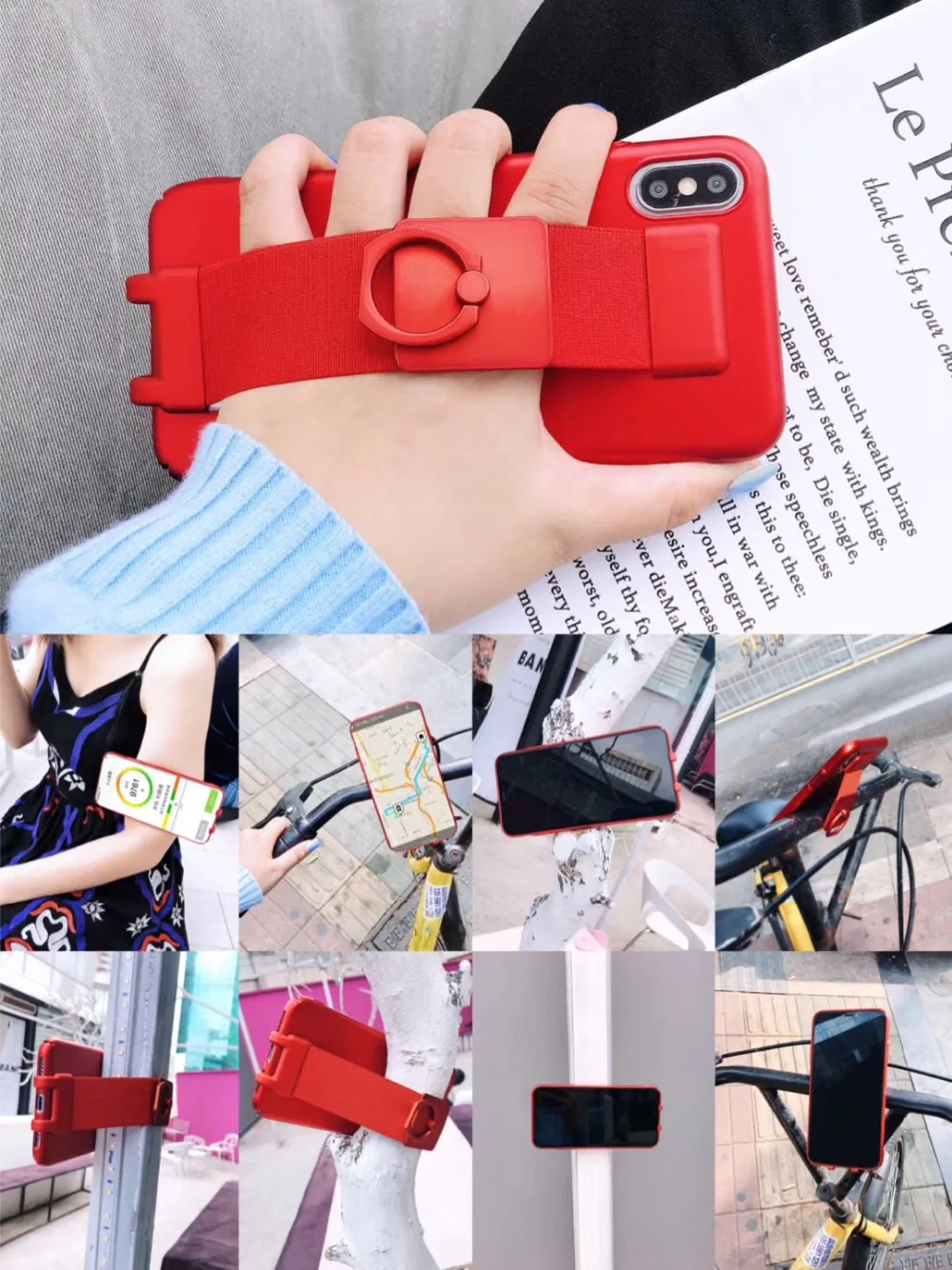 Multi functional wristband Strap case for iphone 6 7 8 coque Luxury